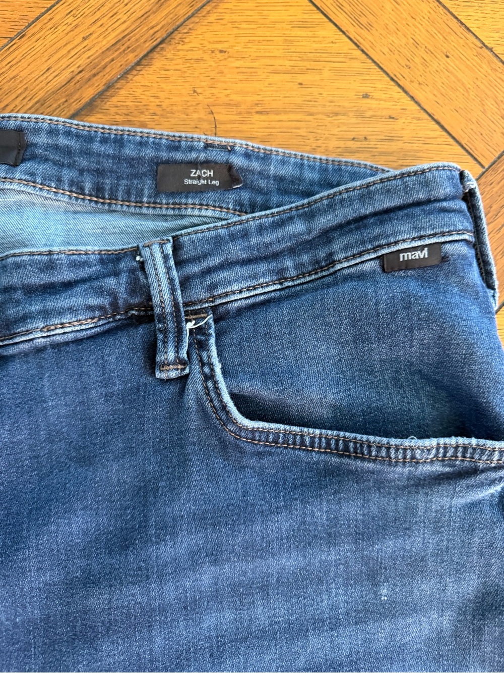 Mavi Zach Men’s Straight Leg Stretch Jeans Blue 38x29 - Picture 4 of 8